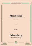Schoenberg-Mädchenlied,in e minor,Op.6 No.3