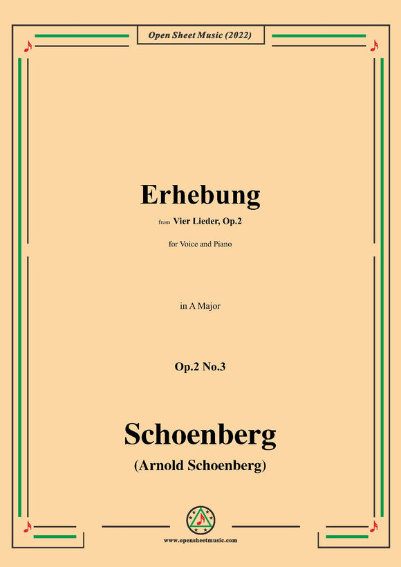 Schoenberg-Erhebung,in A Major,Op.2 No.3
