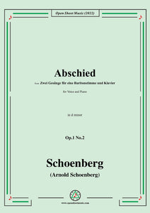 Schoenberg-Abschied,in d minor,Op.1 No.2