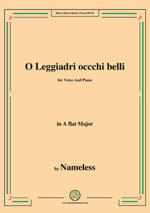 Nameless-O Leggiadri occchi belli