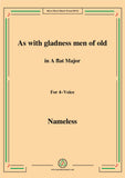 Nameless-Christmas Carol,As with gladness men of old,in A flat Major,for 4 Voice