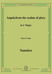 Nameless-Christmas Carol,Angels,from the realms of glory,in C Major,for voice and piano