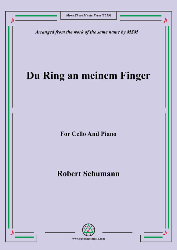 Schumann-Du Ring an meinem Finger