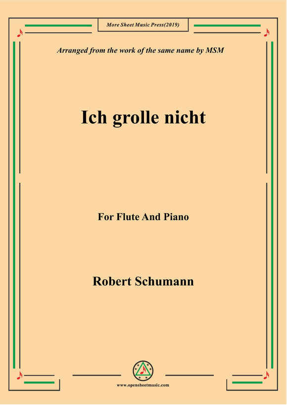 Schumann-Ich grolle nicht
