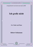 Schumann-Ich grolle nicht