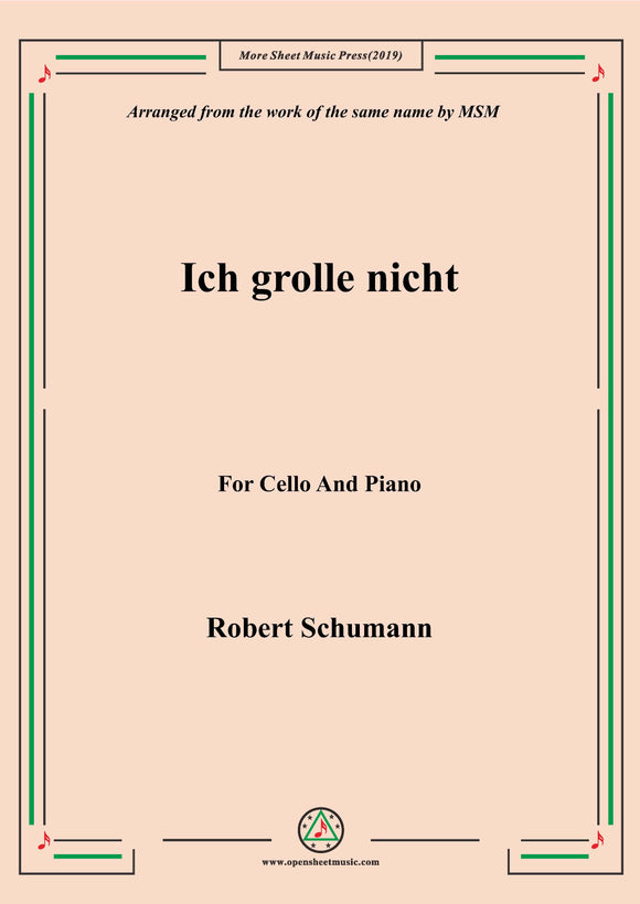Schumann-Ich grolle nicht