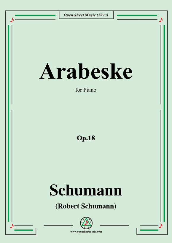 Schumann-Arabeske,Op.18,in C Major,for Piano