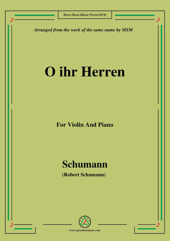 Schumann-O ihr Herren