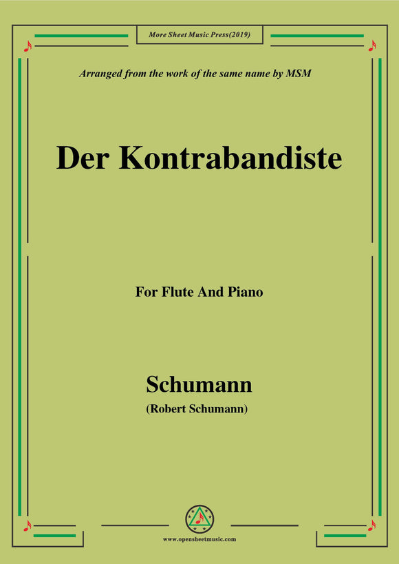 Schumann-Der Kontrabandiste,in g minor,for Voice and Piano