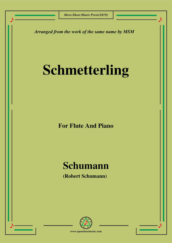 Schumann-Schmetterling,Op.79,No.2,for Flute and Piano
