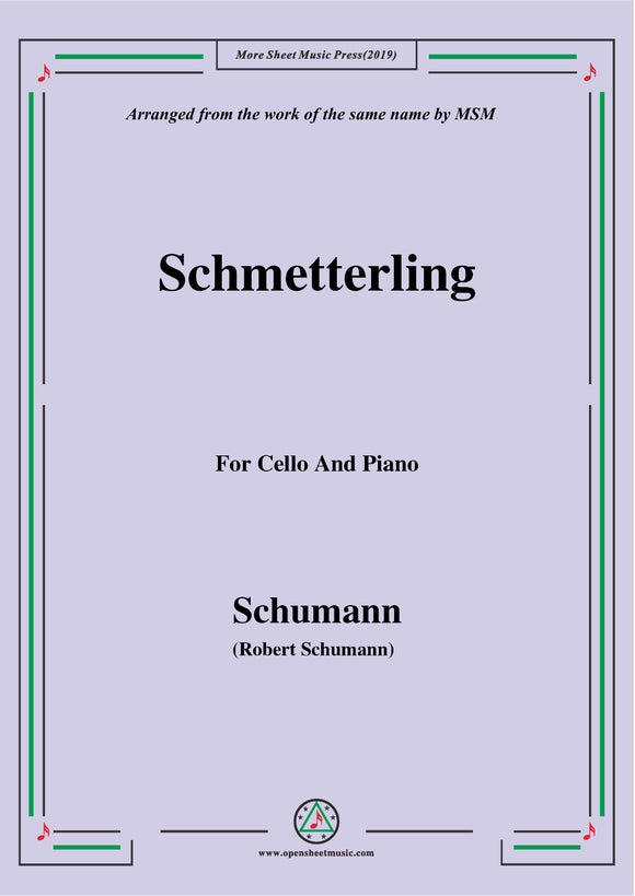 Schumann-Schmetterling,Op.79,No.2,for Cello and Piano
