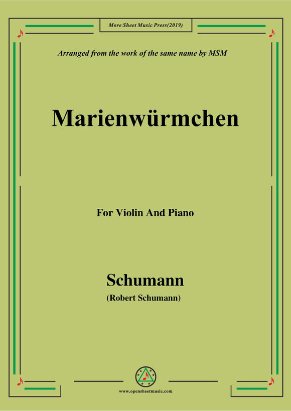 Schumann-Marienwürmchen,Op.79,No.14,for Violin and Piano