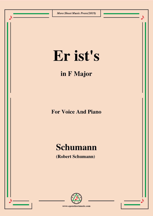 Schumann-Er ist's,in F Major,Op.79,No.24