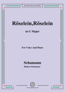 Schumann-Röselein,Röselein