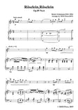 Schumann-Röselein,Röselein,for Violin and Piano