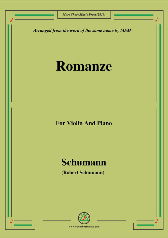 Schumann-Romanze,for Violin and Piano