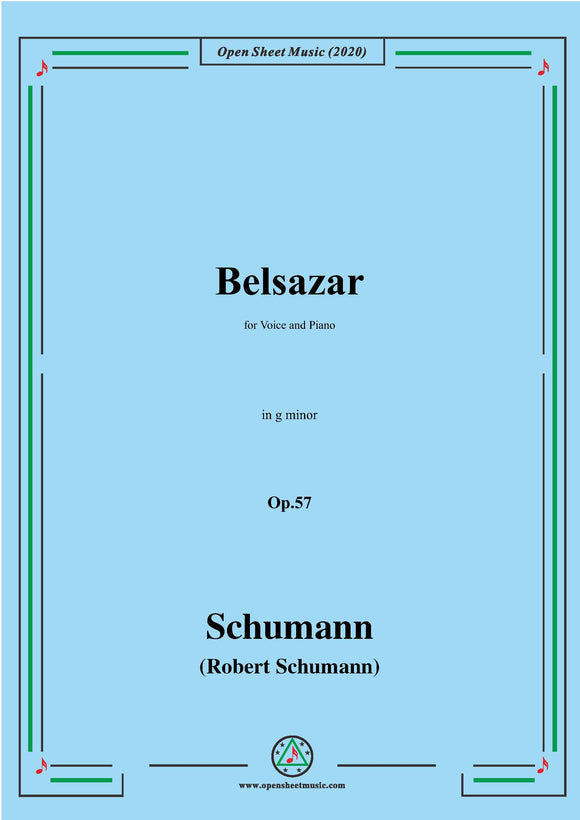 Schumann-Belsazar,Op.57,in g minor,for Voice and Piano