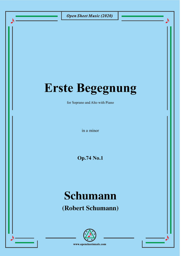 Schumann-Erste Begegnung,Op.74 No.1,in a minor
