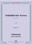 Schumann-Schlußlied des Narren Op.127 No.5,in a minor,