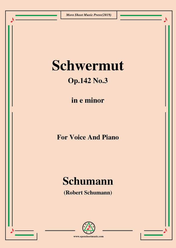 Schumann-Mädchen-Schwermut,Op.142 No.3