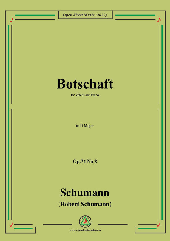 Schumann-Botschaft,Op.74 No.8