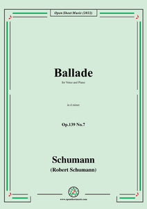 Schumann-Ballade,Op.139 No.7