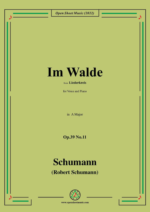 Schumann-Im Walde,Op.39 No.11