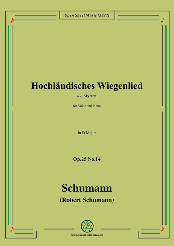 Schumann-Hochlandisches Wiegenlied,Op.25 No.14