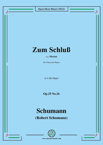 Schumann-Zum Schluß,Op.25 No.26