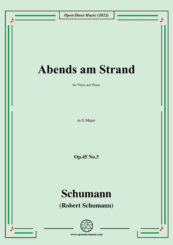 Schumann-Abends am Strand,Op.45 No.3