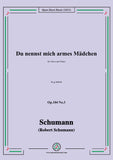 Schumann-Du nennst mich armes Madchen,for Voice and Piano