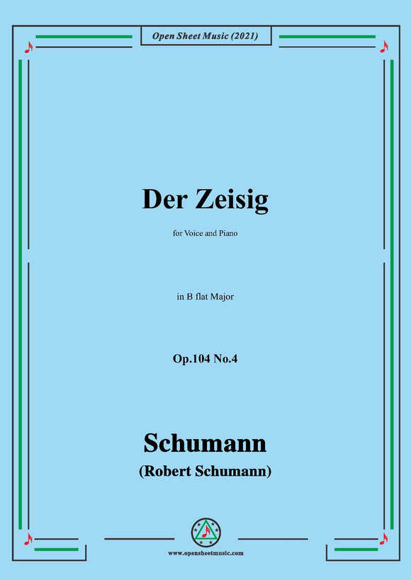 Schumann-Der Zeisig,for Voice and Piano