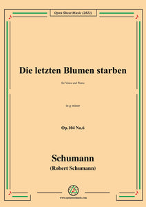 Schumann-Die letzten Blumen starben,Op.104 No.6