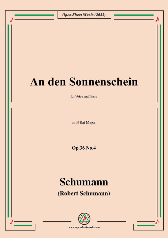 Schumann-An den Sonnenschein,Op.36 No.4