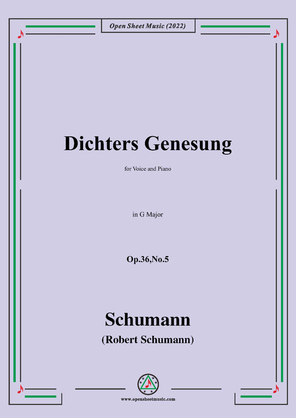 Schumann-Dichters Genesung,Op.36 No.5