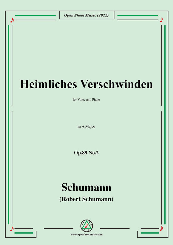 Schumann-Heimliches Verschwinden,Op.89 No.2