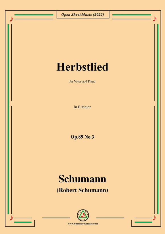 Schumann-Herbstlied,Op.89 No.3