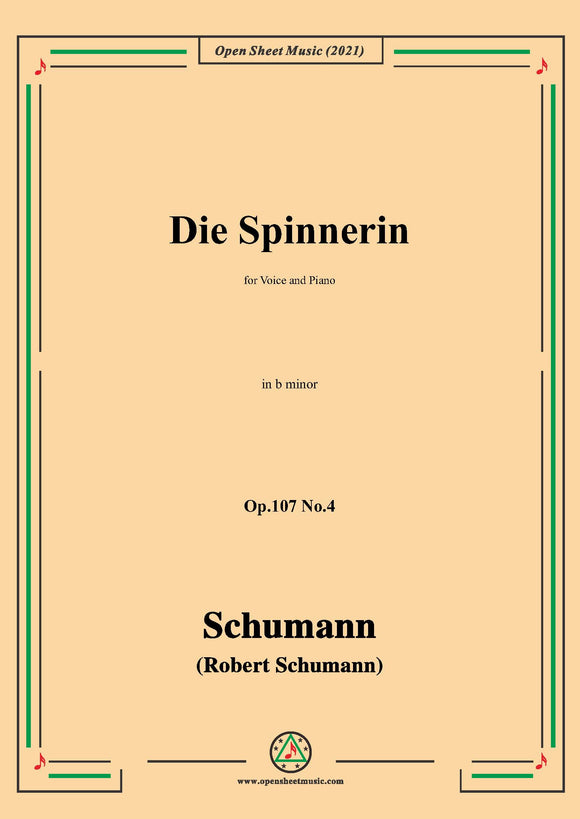 Schumann-Die Spinnerin,for Voice and Piano