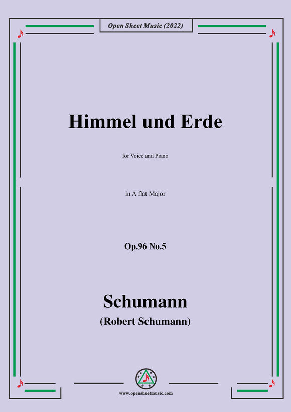 Schumann-Himmel und Erde,Op.96 No.5