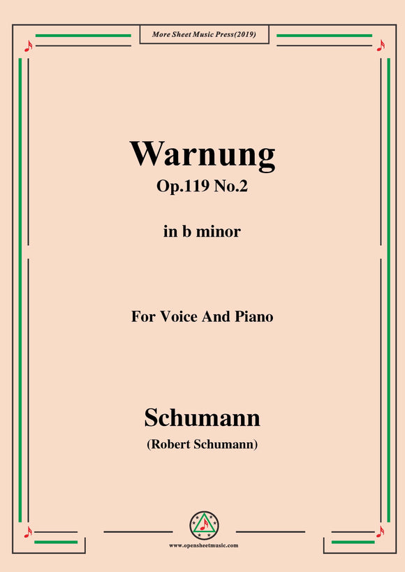 Schumann-Warnung,Op.119 No.2