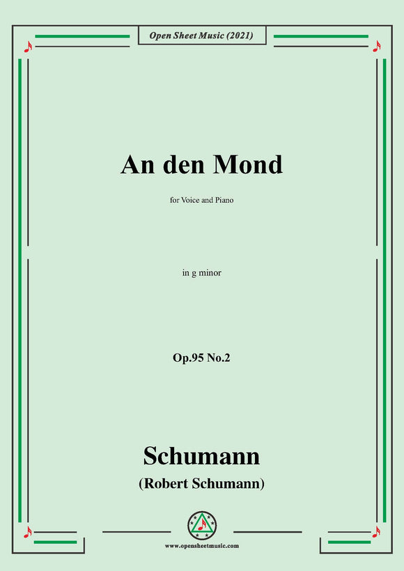 Schumann-An den Mond,Op.95 No.2,in a flat minor,for Voice and Piano