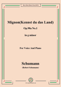 Schumann-Mignon(Kennst du das Land),Op.98a No.1