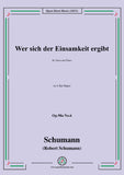 Schumann-Wer sich der Einsamkeit ergibt