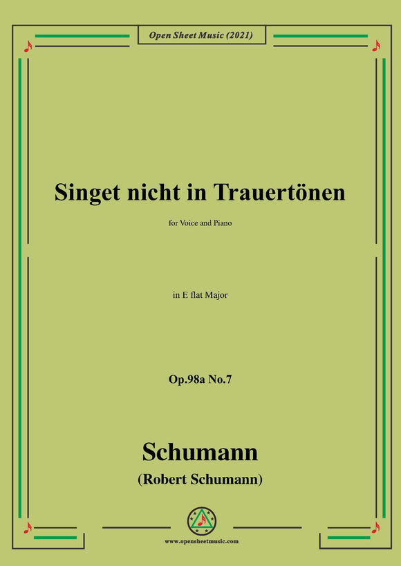 Schumann-Singet nicht in Trauertonen
