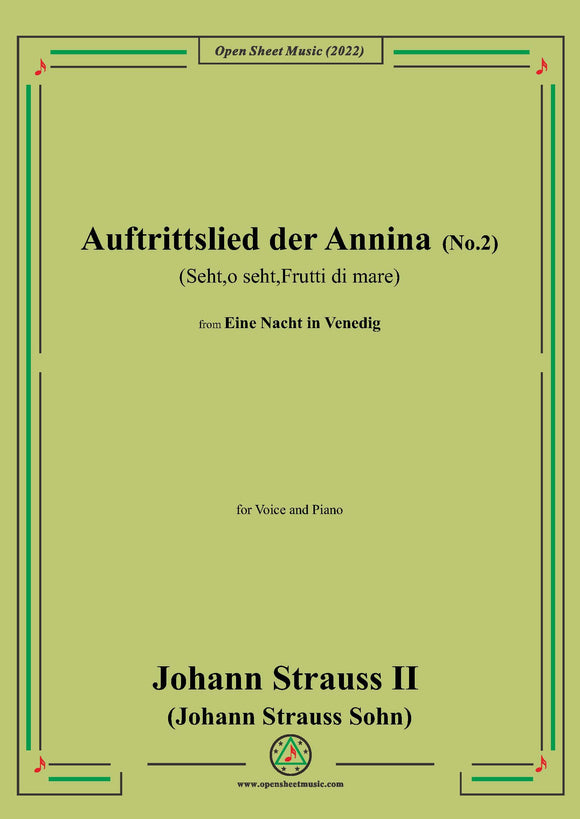 Johann Strauss II-Auftrittslied der Annina(No.2:Seht,o seht,Frutti di mare)