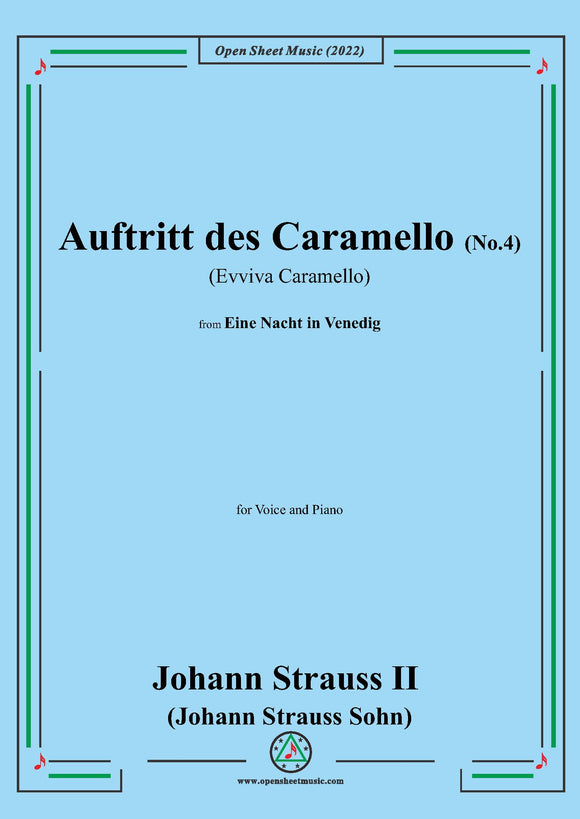 Johann Strauss II-Auftritt des Caramello(No.4:Evviva Caramello)