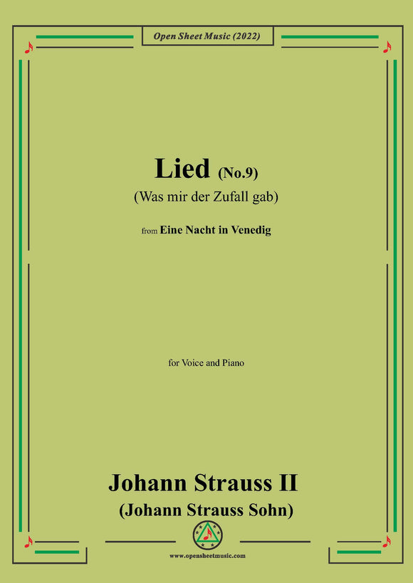 Johann Strauss II-Lied(No.9:Was mir der Zufall gab)