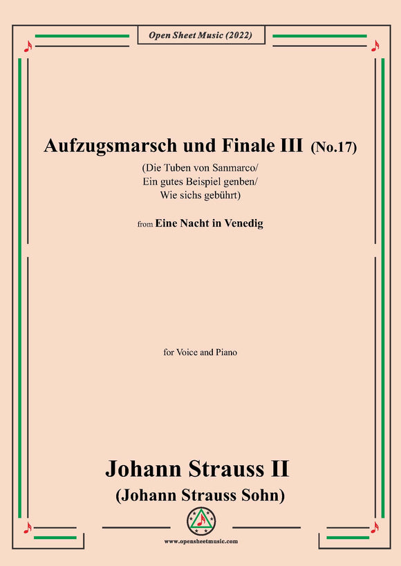 Johann Strauss II-Aufzugsmarsch und Finale III