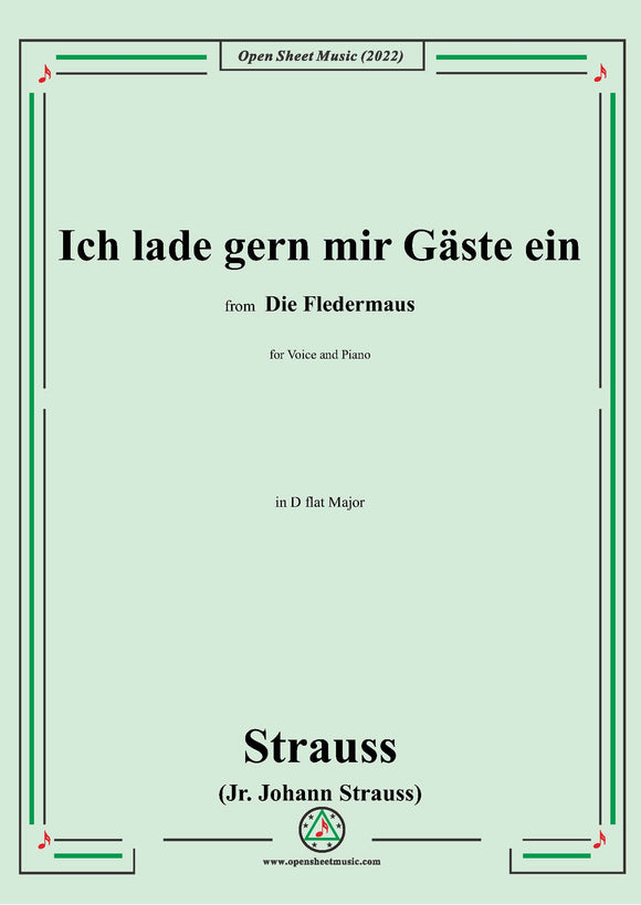 Johann Strauss II-Ich lade gern mir Gäste ein(No.7)