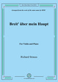 Richard Strauss-Breit' über mein Haupt, for Violin and Piano